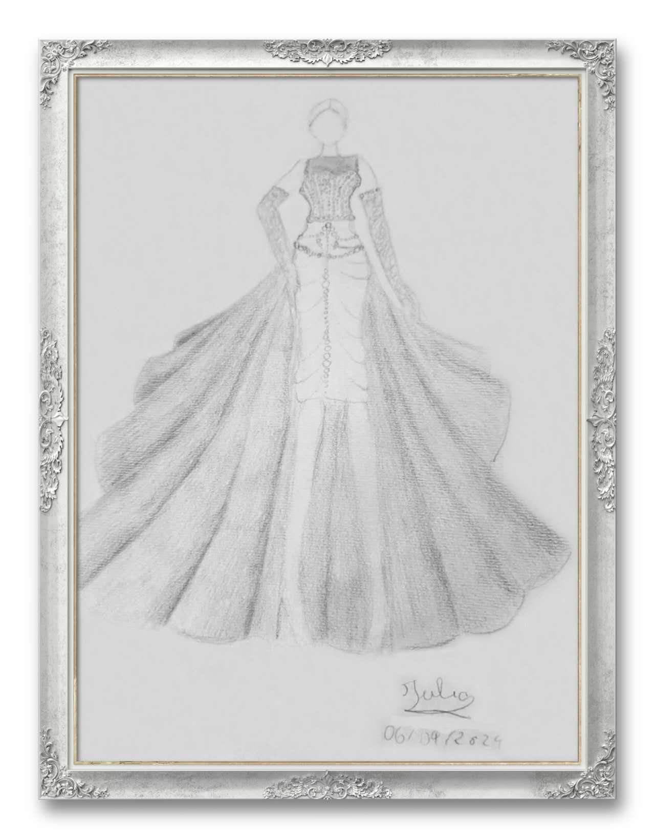 Julia LAMBERT, 11岁，线上服装速写课，课下作品 (3)