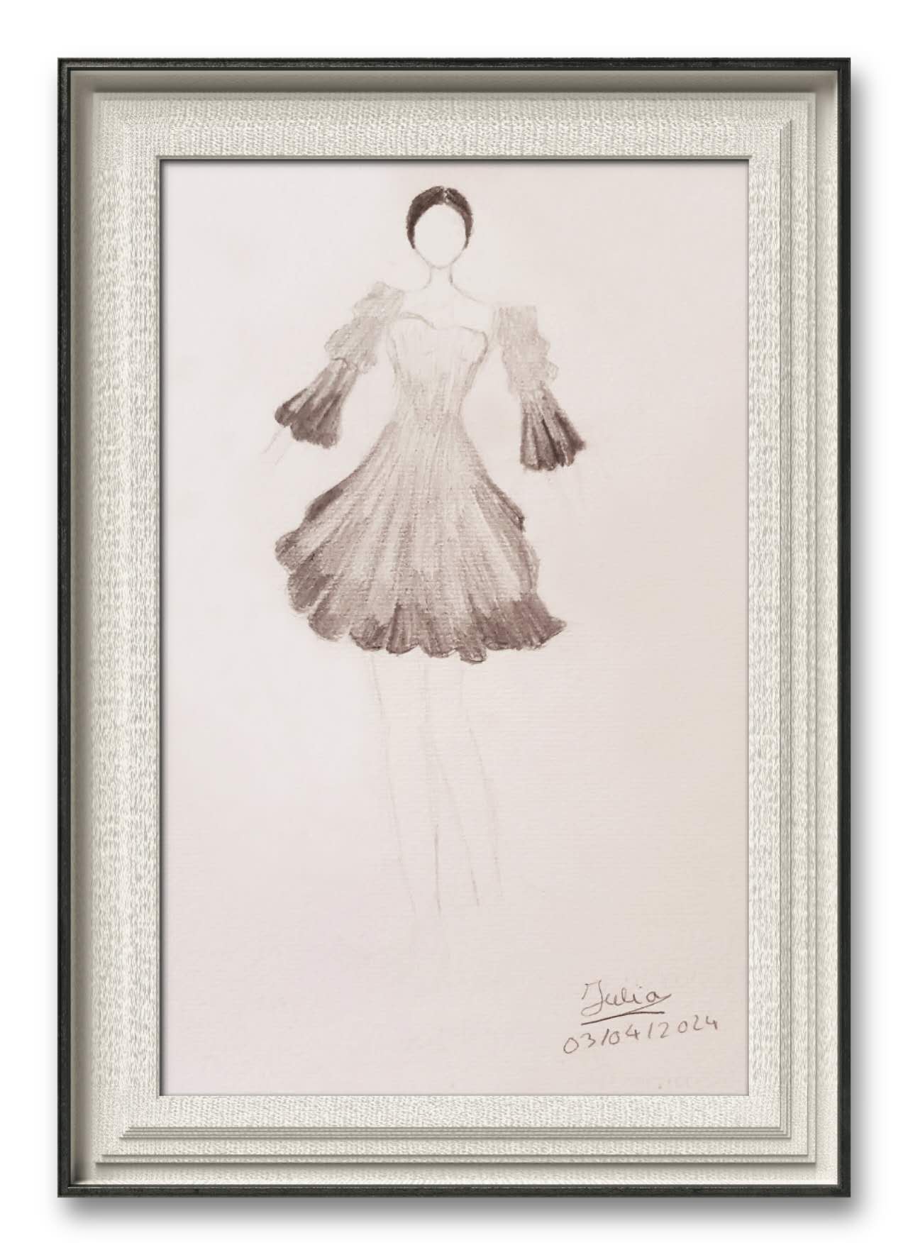 Julia LAMBERT, 11岁，线上服装速写课，课下作品 (4)
