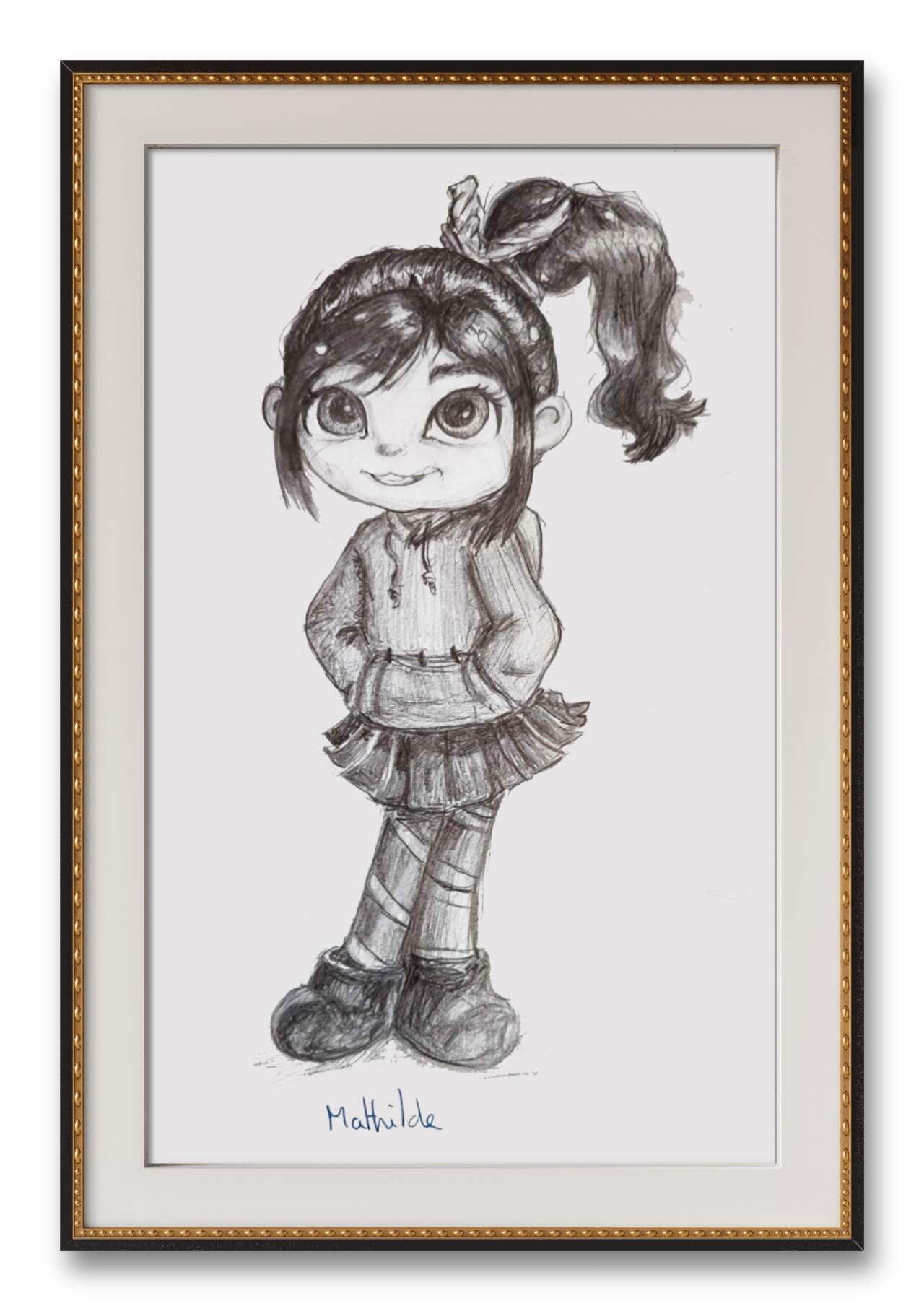 Mathilde LEBON, 15岁，线上素描课中级，课堂作品​