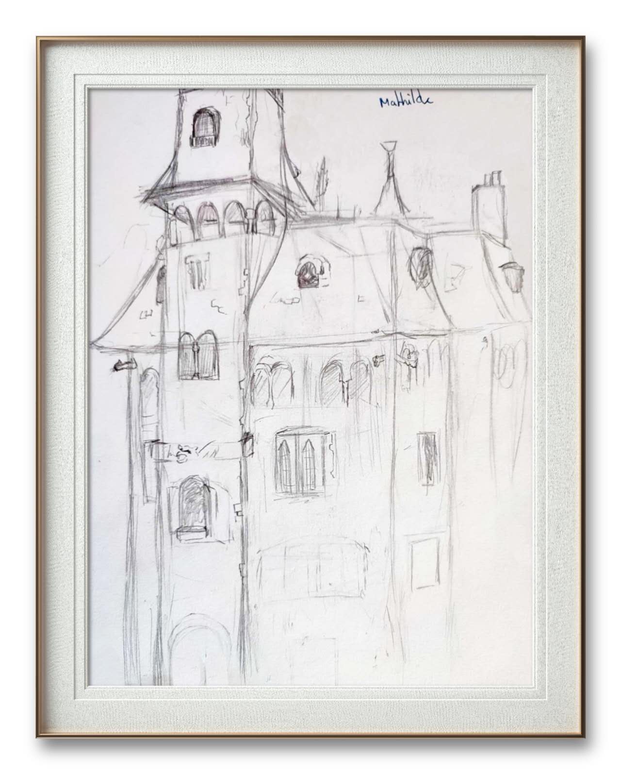 Mathilde LEBON, 15岁，线上速写课初级，课后创作