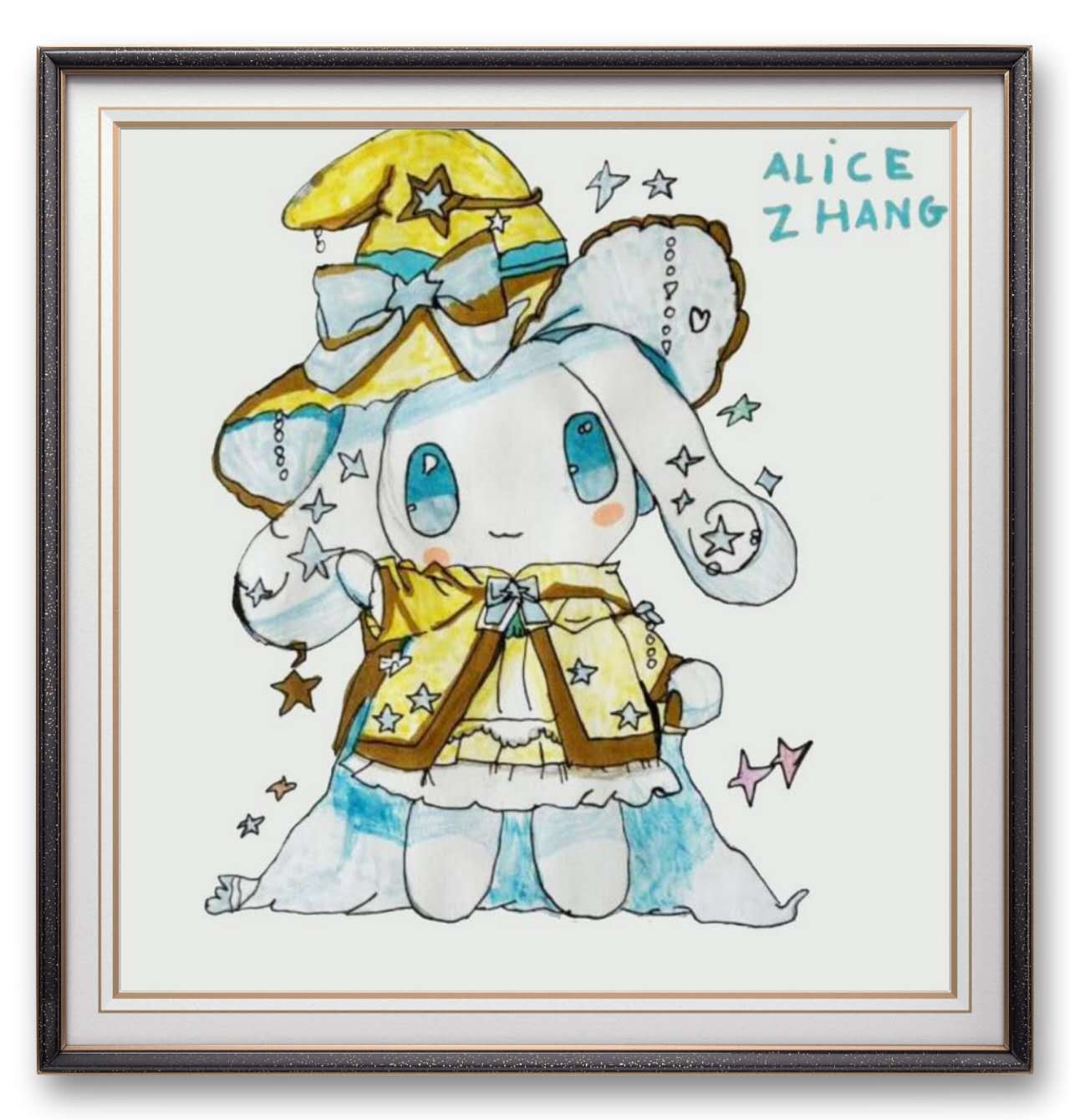Alice ZHANG, 10岁，线上绘画启蒙课，课堂作品 Alice ZHANG, 10ans, Cours En Ligne De Dessin, Oeuvre Réalisée Dans Le Cours 1