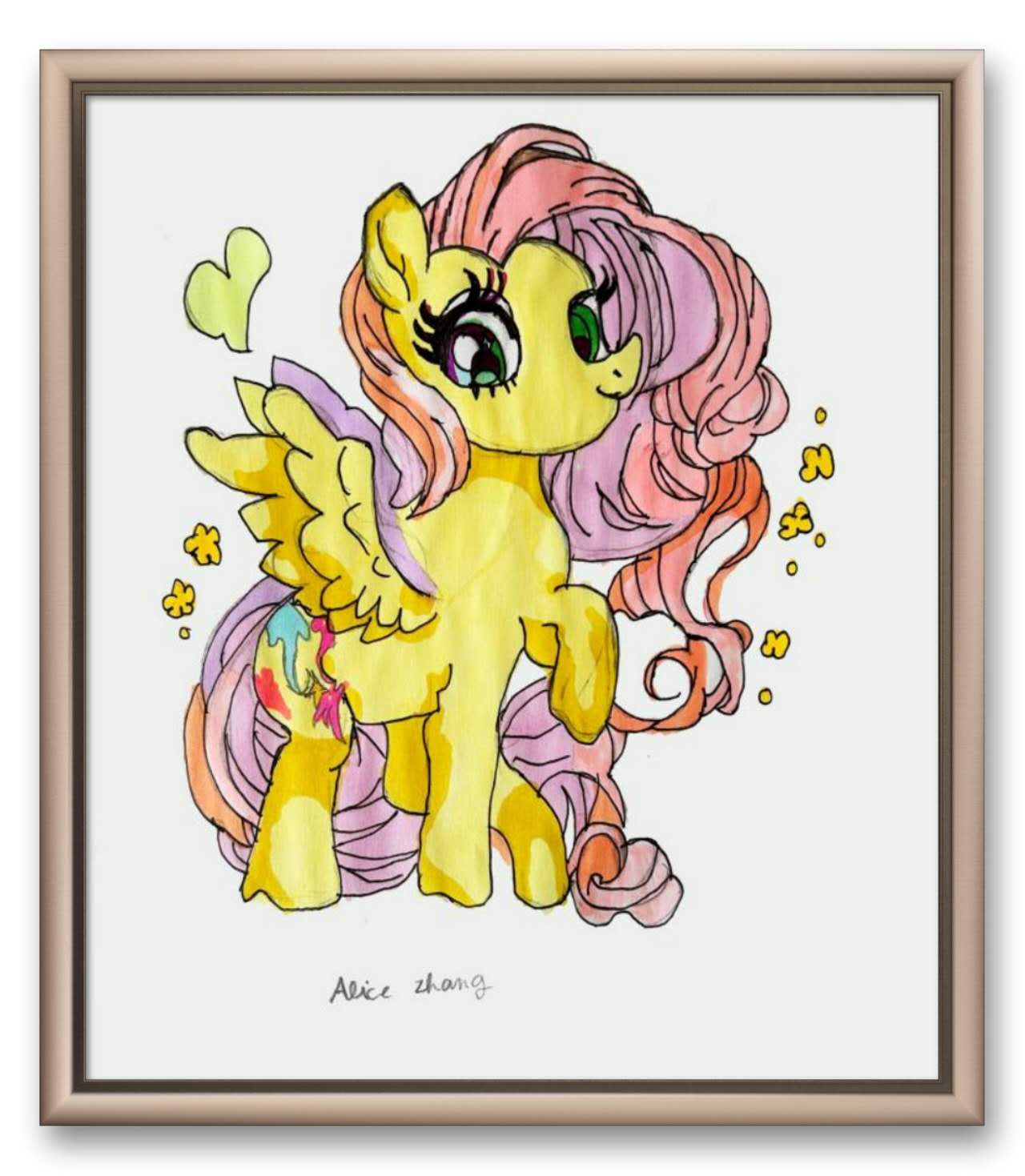 Alice ZHANG, 10岁，线上绘画启蒙课，课堂作品 Alice ZHANG, 10ans, Cours En Ligne De Dessin, Oeuvre Réalisée Dans Le Cours 2