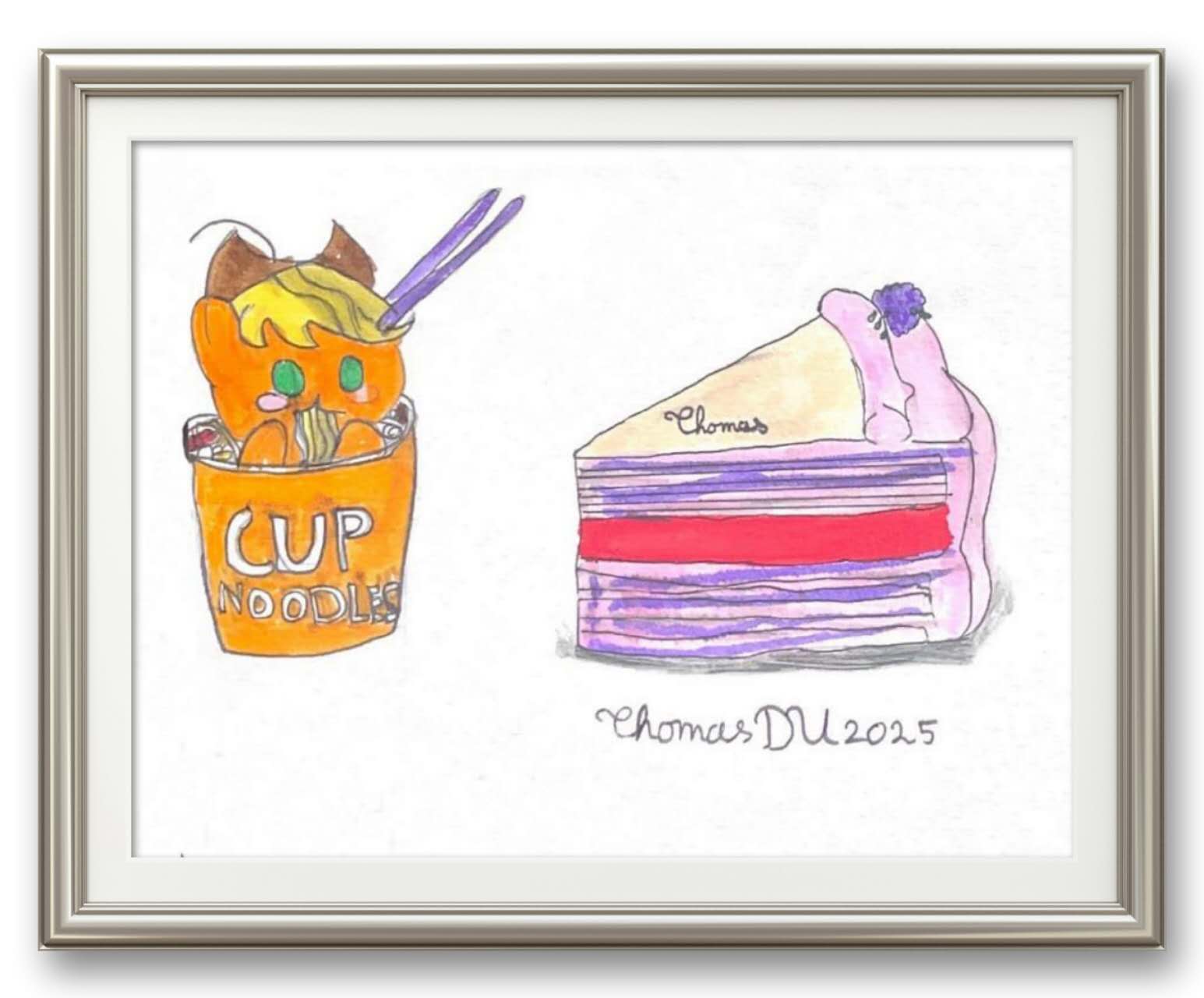 Thomas DU, 9岁，线上绘画启蒙课，课堂作品 Thomas DU, 9ans, Cours En Ligne De Dessin, Oeuvre Réalisée Dans Le Cours 1