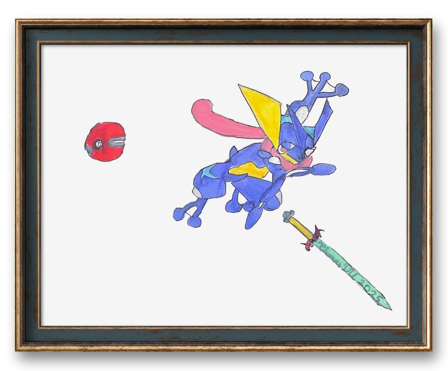 Thomas DU, 9岁，线上绘画启蒙课，课堂作品 Thomas DU, 9ans, Cours En Ligne De Dessin, Oeuvre Réalisée Dans Le Cours 2