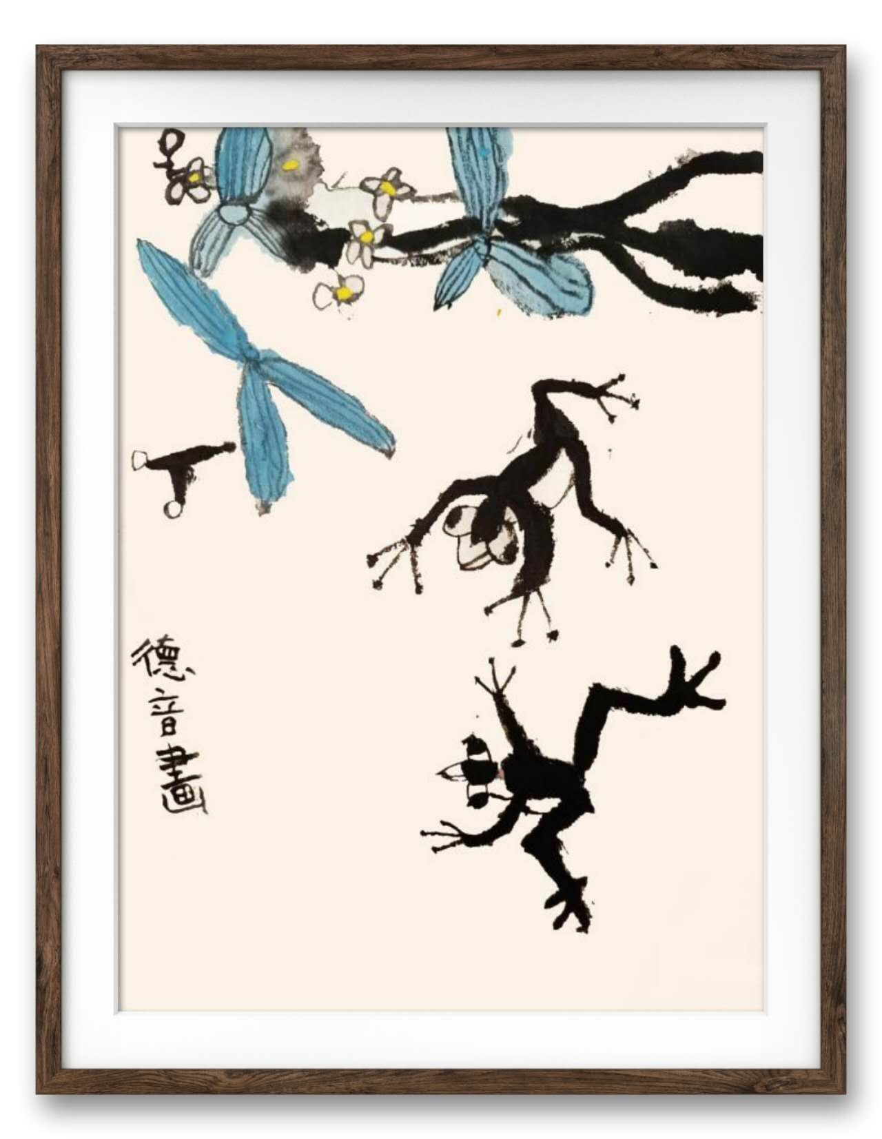 洪德音, 8岁，线上国画课，课堂作品 HONG Deyin, 8ans, Cours En Ligne De Peinture Chinoise, Oeuvre Réalisée Dans Le Cours 1