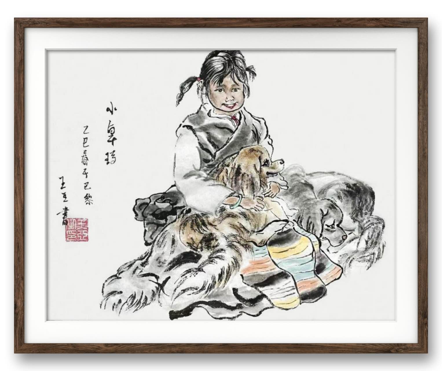 王亚, 成人，线上国画课，课堂作品 WANG Ya, Adulte, Cours En Ligne De Peinture Chinoise, Oeuvre Réalisée Dans Le Cours 2