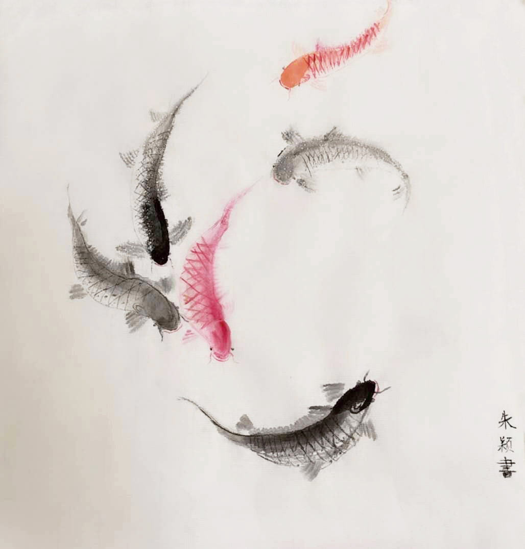 朱颖 Cheryl，10岁，2020年线上国画课 课堂作品，学习国画第三年